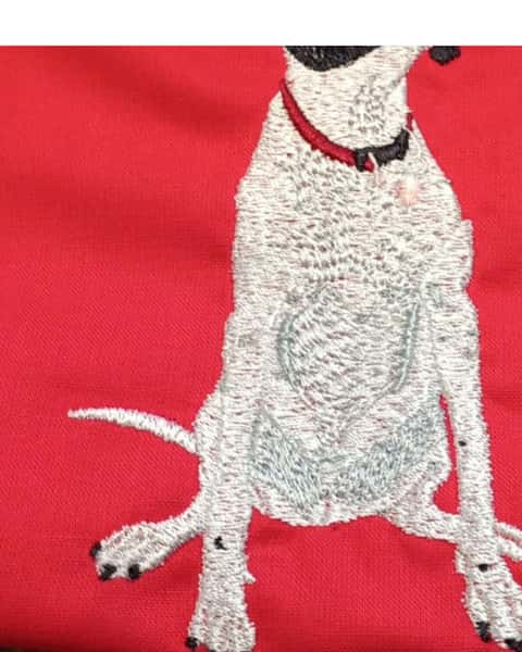 Broderade husdjursporträtt från ditt foto