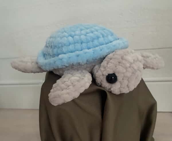 Virkad sköldpadda, ljusblå