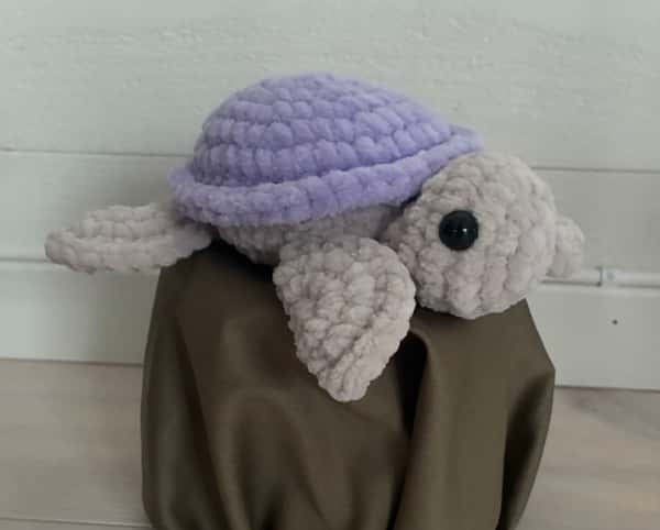 Sköldpadda, virkad, lila