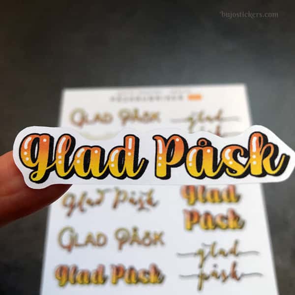 Stickers – Glad Påsk – välj färg