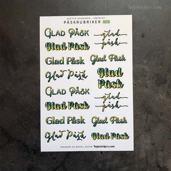 Stickers – Glad Påsk – välj färg