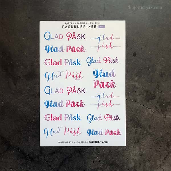 Stickers – Glad Påsk – välj färg
