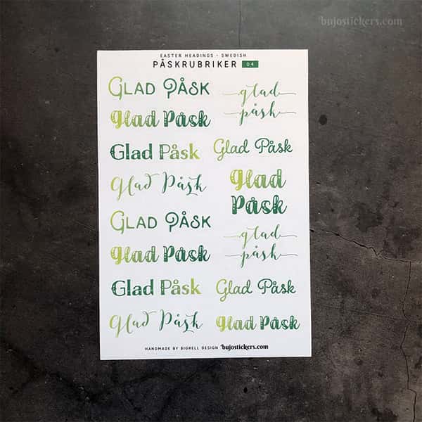 Stickers – Glad Påsk – välj färg