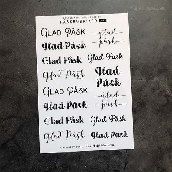 Stickers – Glad Påsk – välj färg