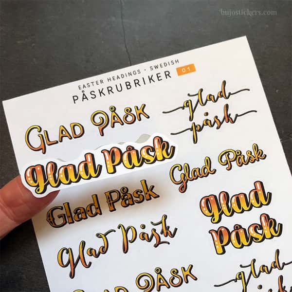 Stickers – Glad Påsk – välj färg