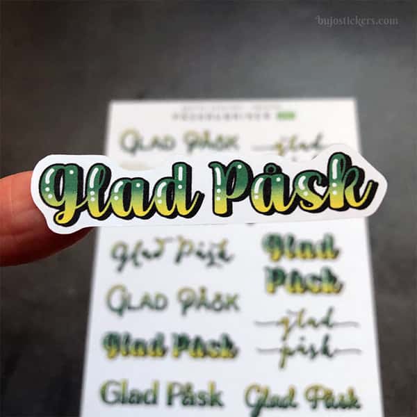 Stickers – Glad Påsk – välj färg