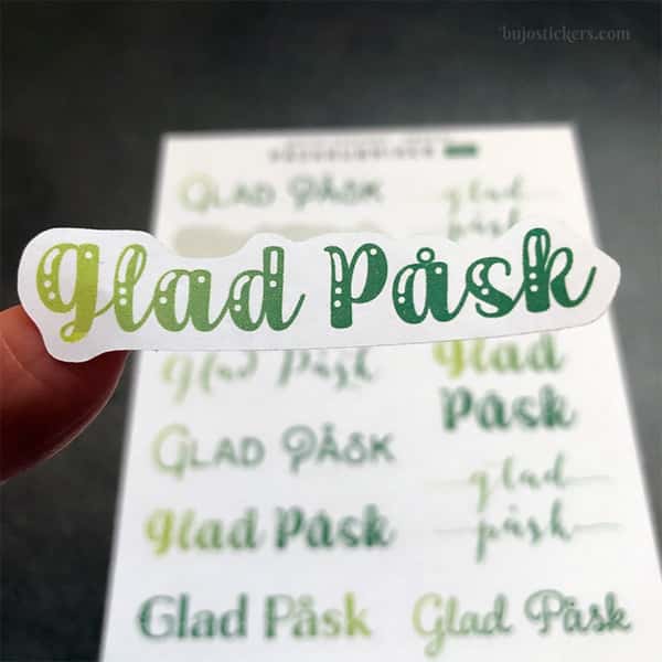 Stickers – Glad Påsk – välj färg