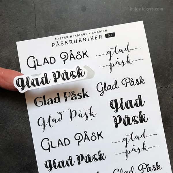 Stickers – Glad Påsk – välj färg