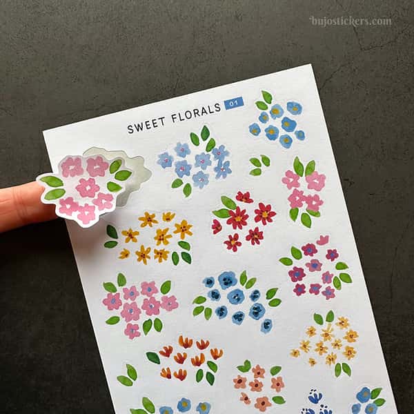 Stickers – Små blommor i grupp