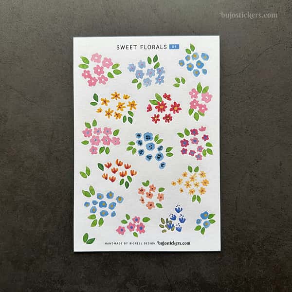 Stickers – Små blommor i grupp