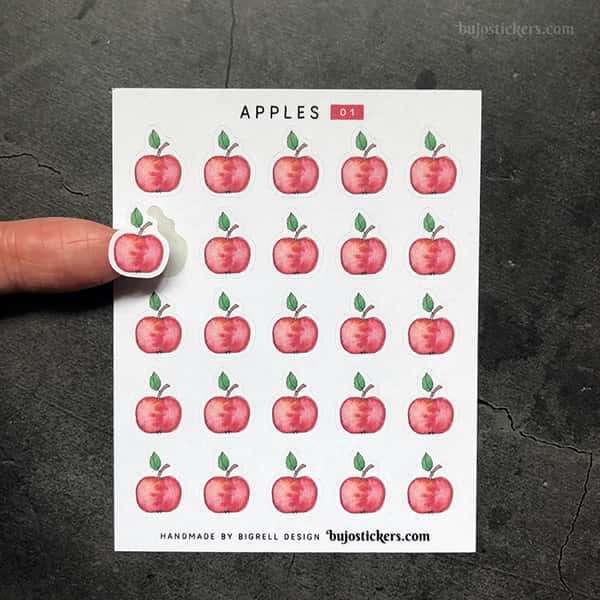 Stickers – Rött äpple