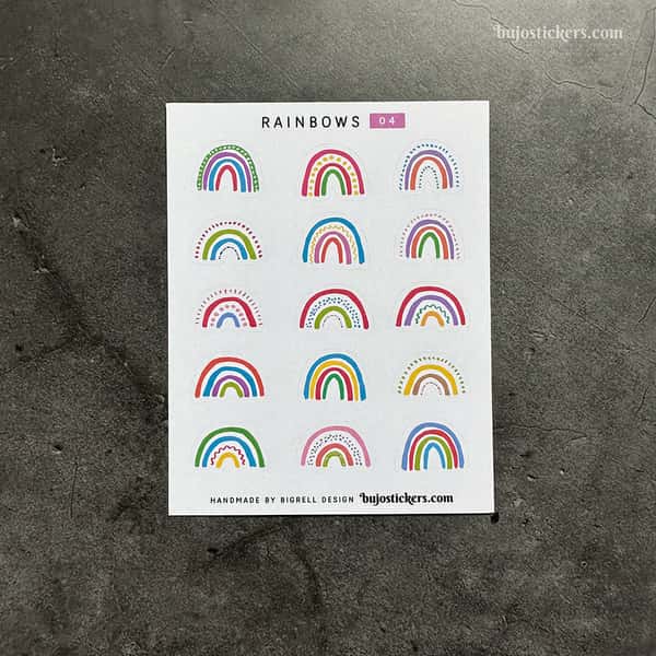Stickers – Regnbågar i glada färger