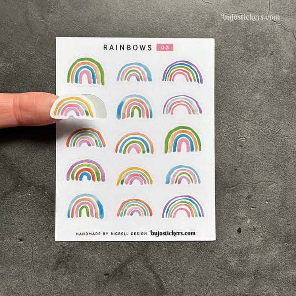 Stickers – Regnbågar i glada färger