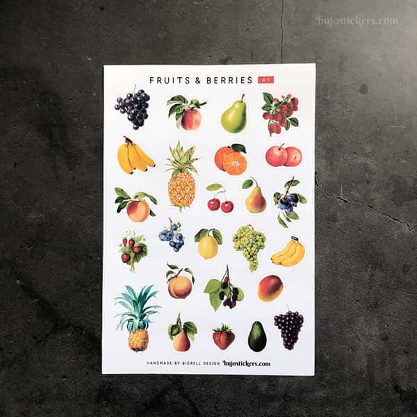 Stickers – Frukt och bär