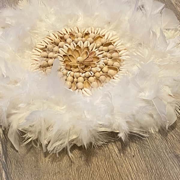 Vägg dekoration bohemisk med fjädrar