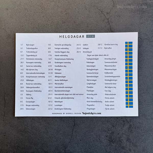Stickers – Helgdagar