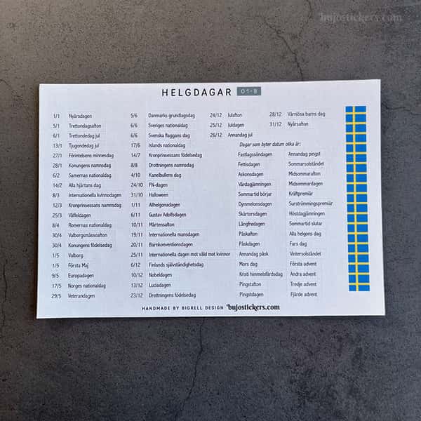 Stickers – Helgdagar