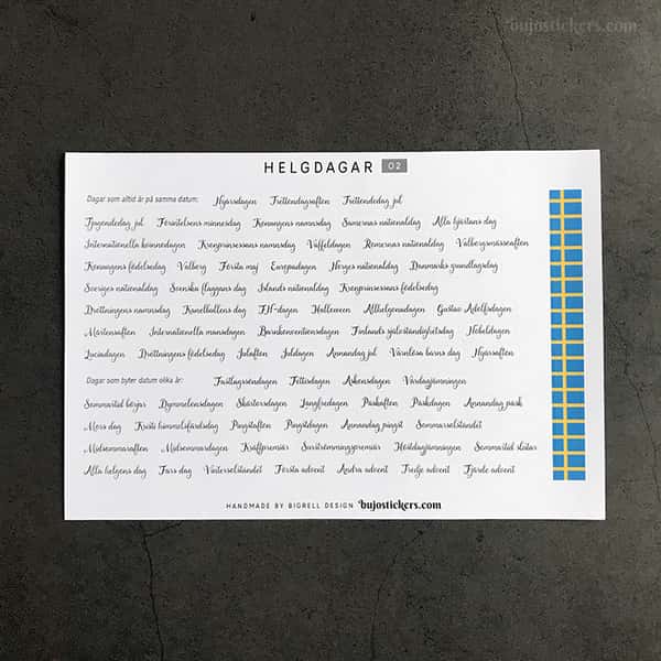 Stickers – Helgdagar