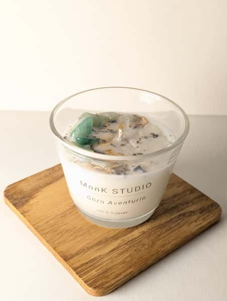 Sojavaxljus med kristaller