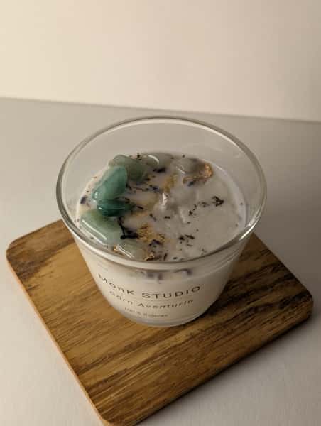 Sojavaxljus med kristaller