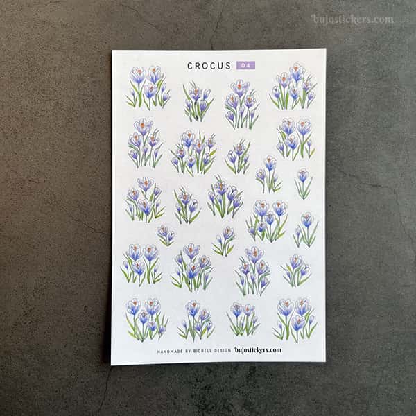 Stickers – Vita och lila krokus