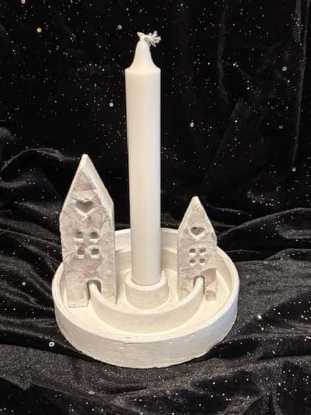 Dekorationshus till rund ljusstake