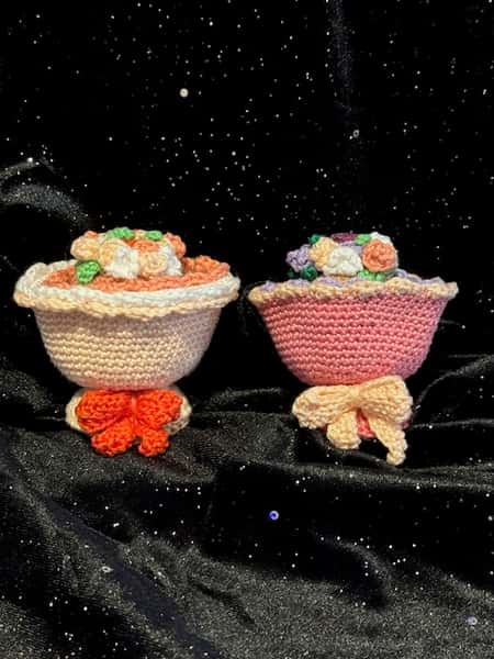 Virkade blomsterflickor