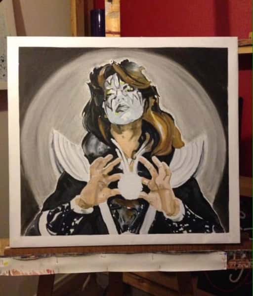 Ace Frehley  – Handmålad rockikon i olja | 65 × 60 cm