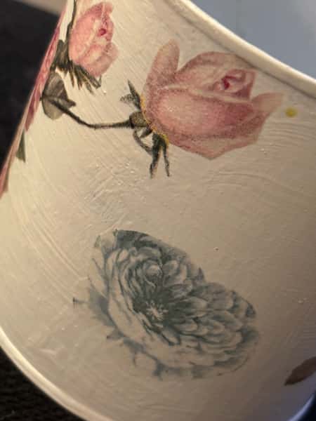 🌸 Vintage blomsterburk i metall – handgjord 🌸