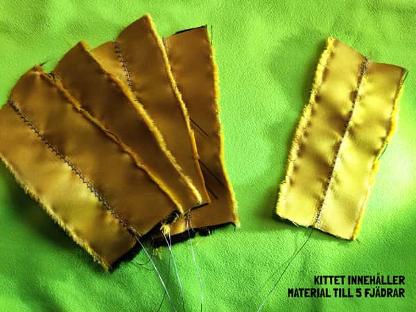 DIY-kit: 5 påskfjädrar av räddat tygspill