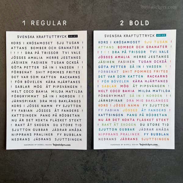 Stickers – Kraftuttryck