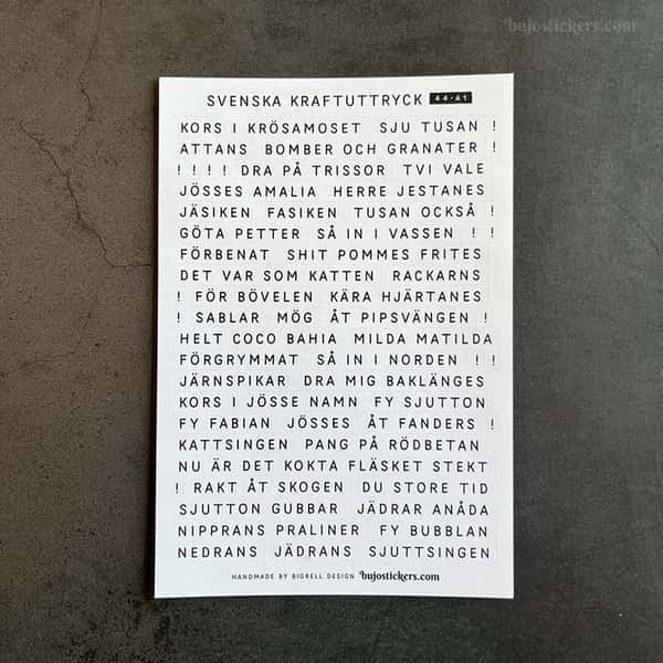 Stickers – Kraftuttryck
