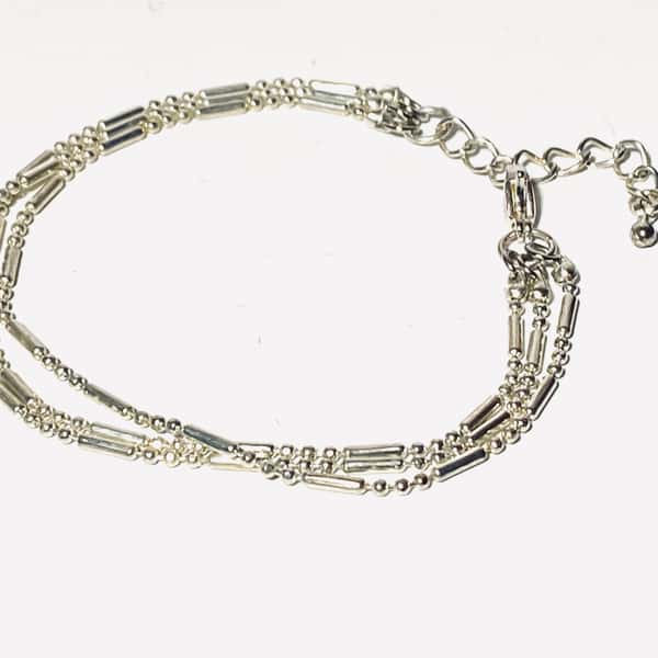 Armband platinum med kul kedjor