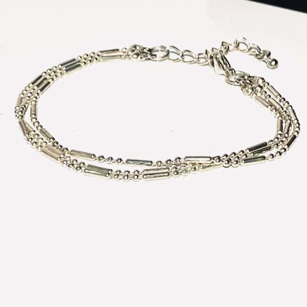 Armband platinum med kul kedjor