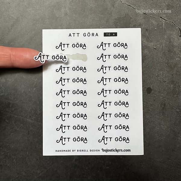 Stickers – Att göra. Rubriker för listor. Välj färg!