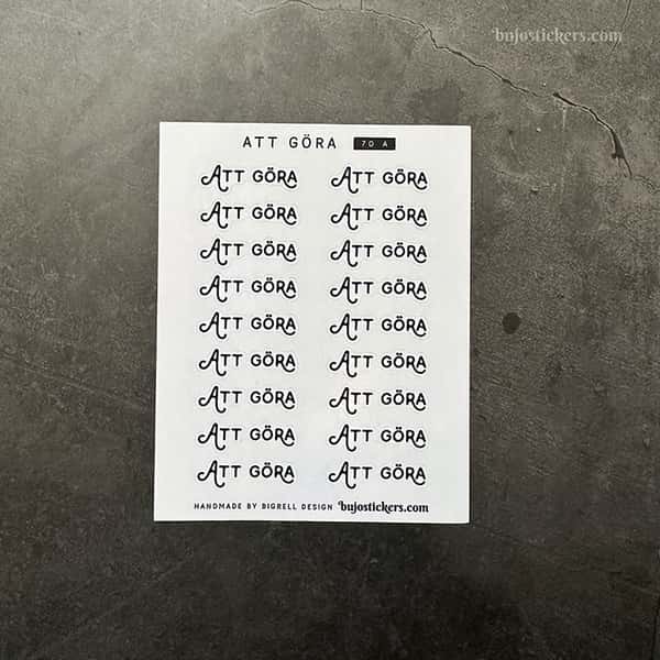 Stickers – Att göra. Rubriker för listor. Välj färg!