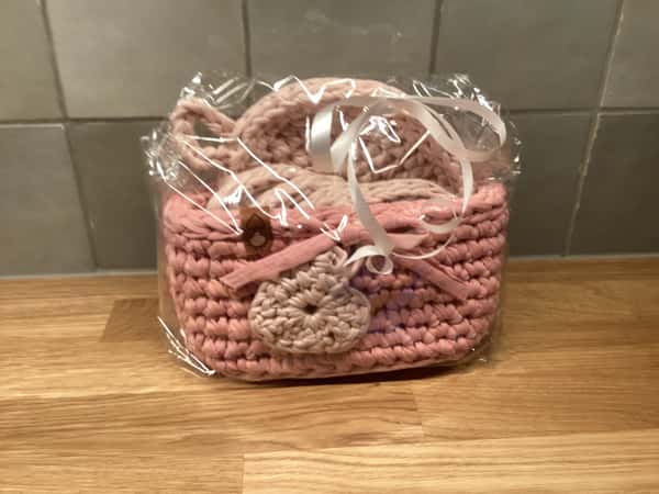 Oval korg med 5 underlägg