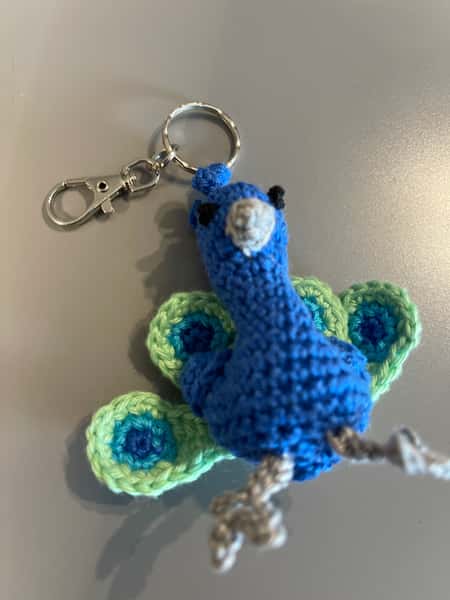 Nyckelring påfågel