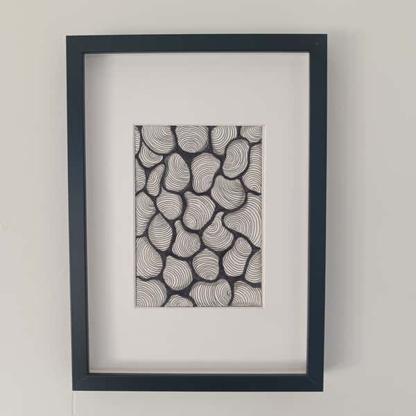 Cool Fineliner Art i Svart Ram - Rox