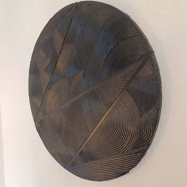 Triple M - Minimalistisk Mixed Media- svart canvas tavla