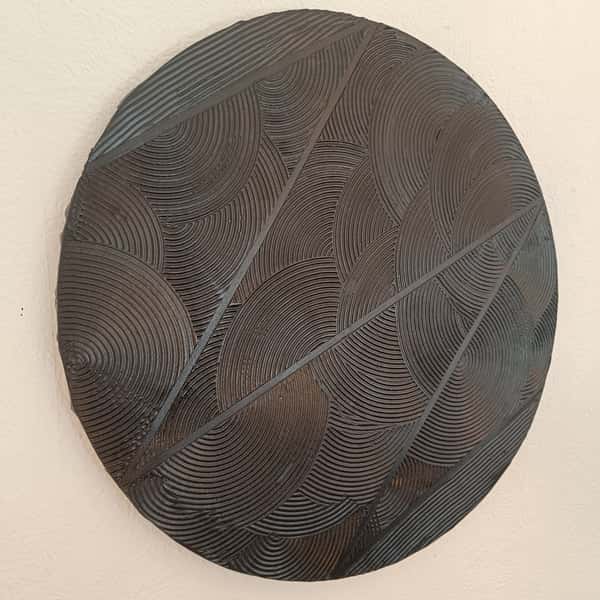 Triple M - Minimalistisk Mixed Media- svart canvas tavla