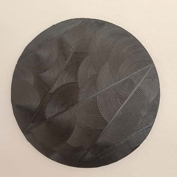 Triple M - Minimalistisk Mixed Media- svart canvas tavla