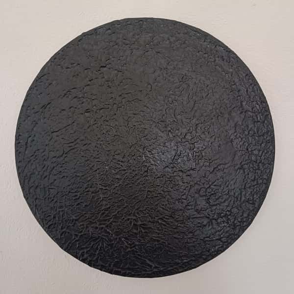 Planet X - Minimalistisk Textured Art - svart canvas tavla