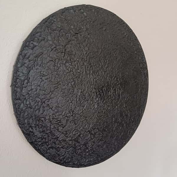 Planet X - Minimalistisk Textured Art - svart canvas tavla