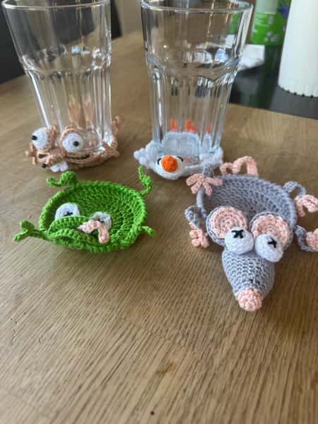 Virkade glasunderlägg