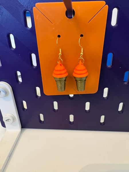 Glassörhängen "apelsin"