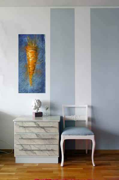 Spinning Carrot, oljemålning på duk, vepa.