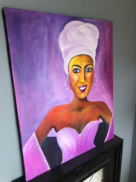 Tavla - purple lady