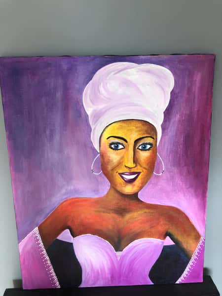 Tavla - purple lady