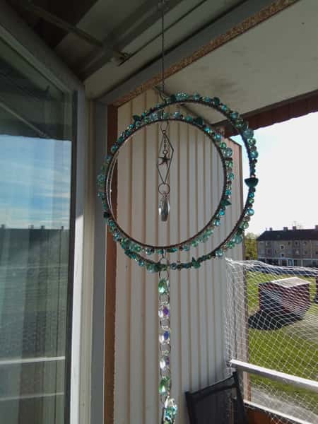 Solfångare "Ocean Dream" – Dubbel ring med turkosa stenar & kristall